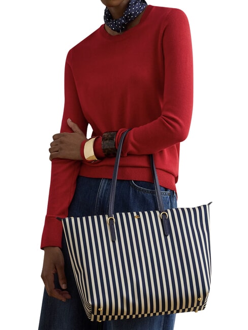 KEATON Medium shopping bag skinny stripe/refined navy - Women&rsquo;s Bags