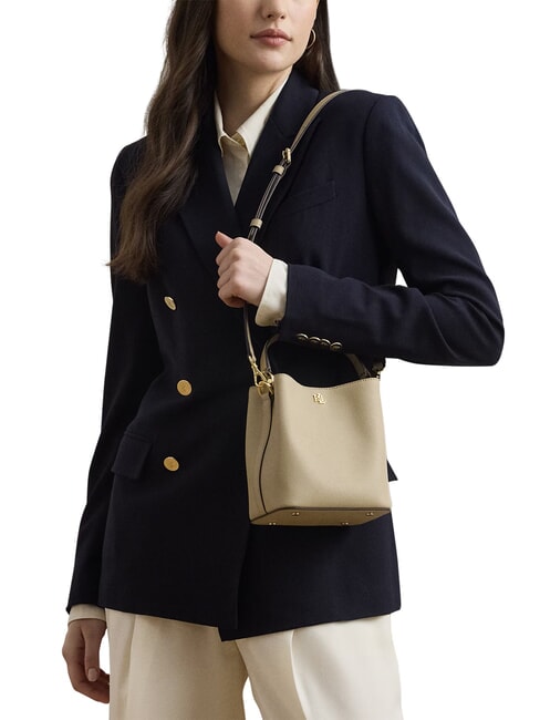 REESE Handbag, with shoulder strap, in leather light beige - Women&rsquo;s Bags