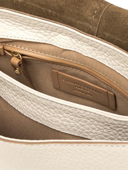 HELENA ROUND Handbag, with shoulder strap, in leather sand - Women&rsquo;s Bags