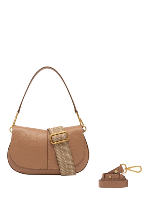 HELENA ROUND Handbag, with shoulder strap, in leather clay - Women&rsquo;s Bags
