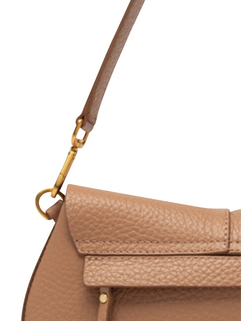 HELENA ROUND Handbag, with shoulder strap, in leather clay - Women&rsquo;s Bags