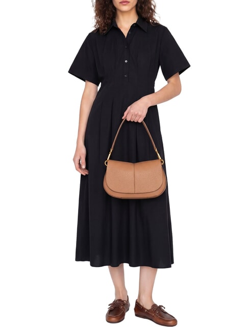 HELENA ROUND Handbag, with shoulder strap, in leather clay - Women&rsquo;s Bags