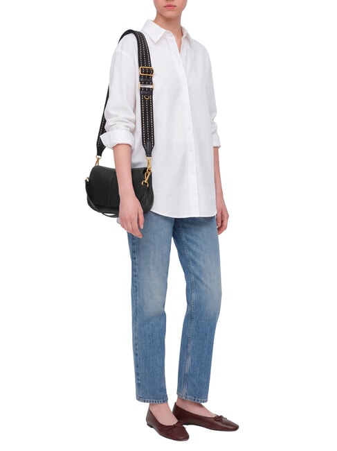 HELENA ROUND Handbag, with shoulder strap, in leather Black - Women&rsquo;s Bags