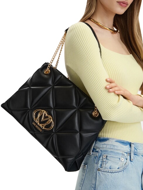 EMBOSSED Quilted Shoulder bag Black - Women&rsquo;s Bags