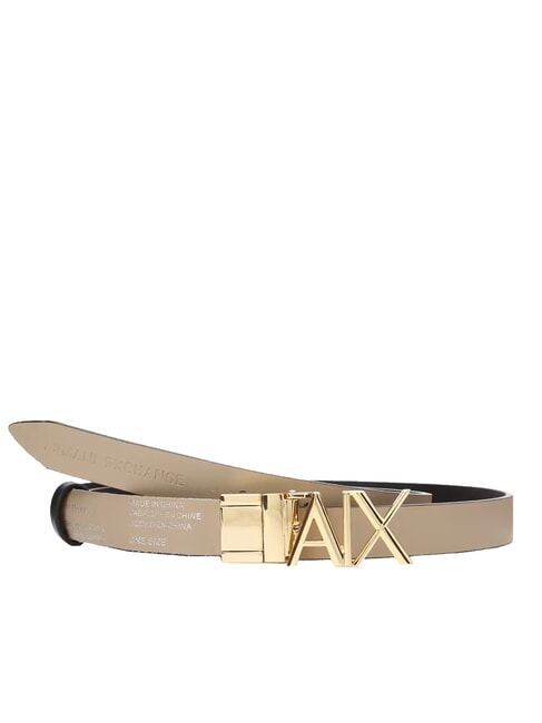 CINTURA Reversible leather belt black / sand - Belts