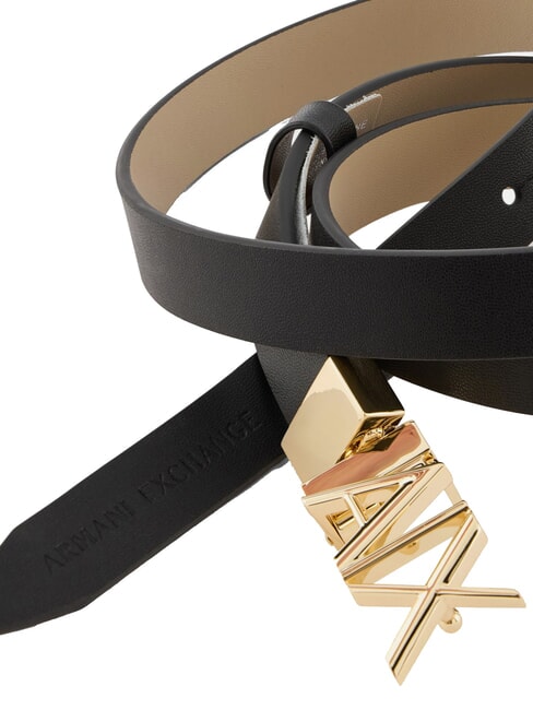 CINTURA Reversible leather belt black / sand - Belts