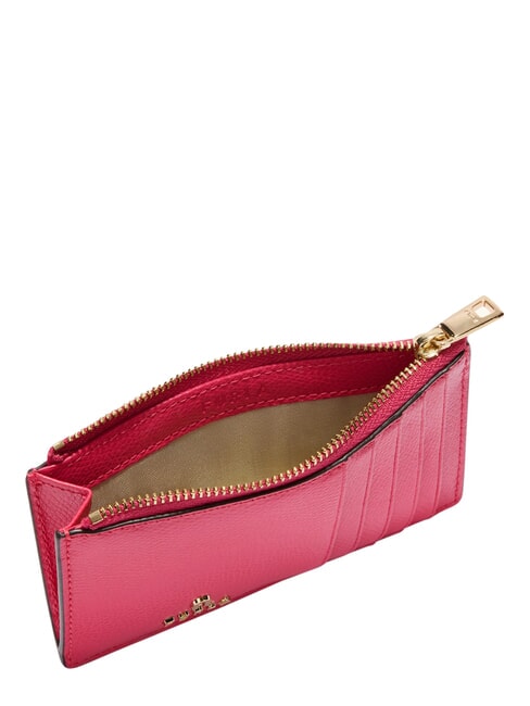 CAMELIA Flat leather wallet velvet pink - Women&rsquo;s Wallets