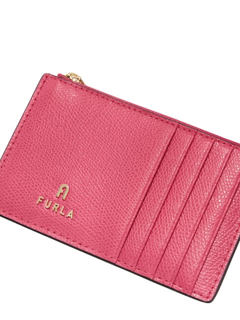 CAMELIA Flat leather wallet velvet pink - Women&rsquo;s Wallets