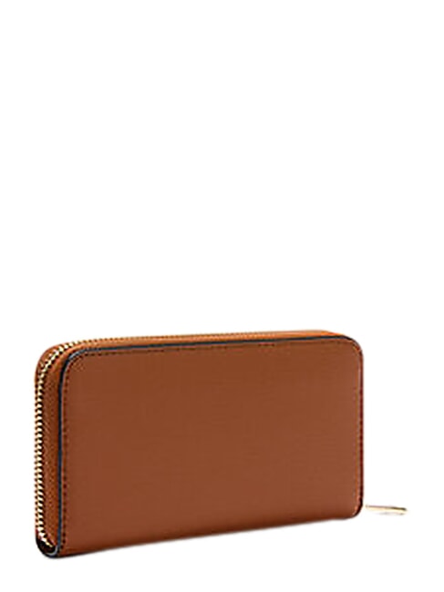 CAMELIA Ziparound wallet, in leather cognac - Women&rsquo;s Wallets