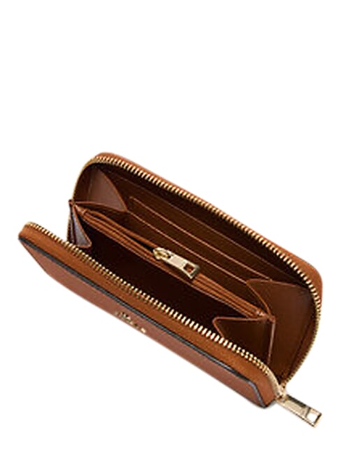 CAMELIA Ziparound wallet, in leather cognac - Women&rsquo;s Wallets