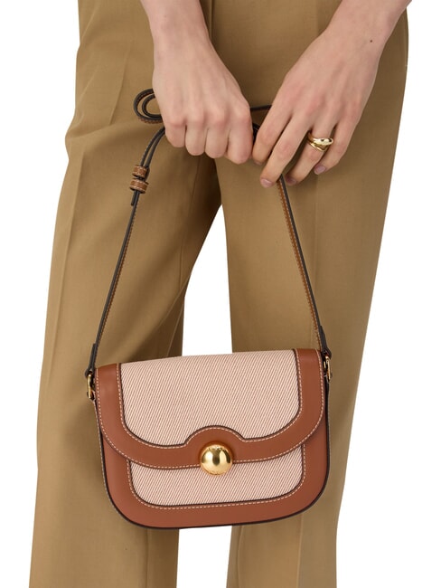 MOONLIGHT Mini shoulder bag, in leather cognac tones - Women&rsquo;s Bags