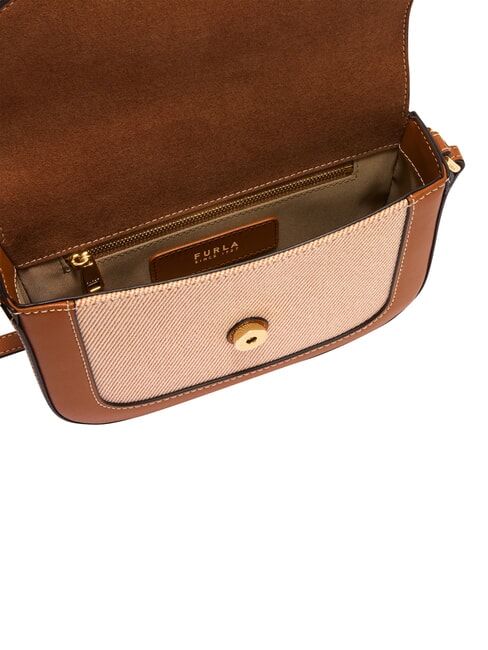 MOONLIGHT Mini shoulder bag, in leather cognac tones - Women&rsquo;s Bags