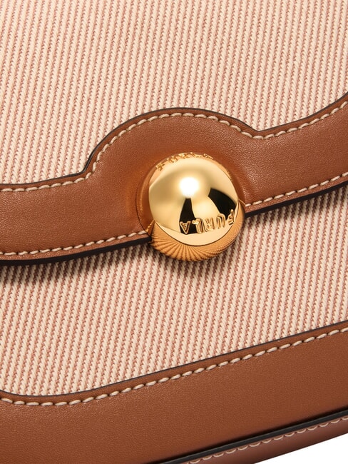 MOONLIGHT Mini shoulder bag, in leather cognac tones - Women&rsquo;s Bags