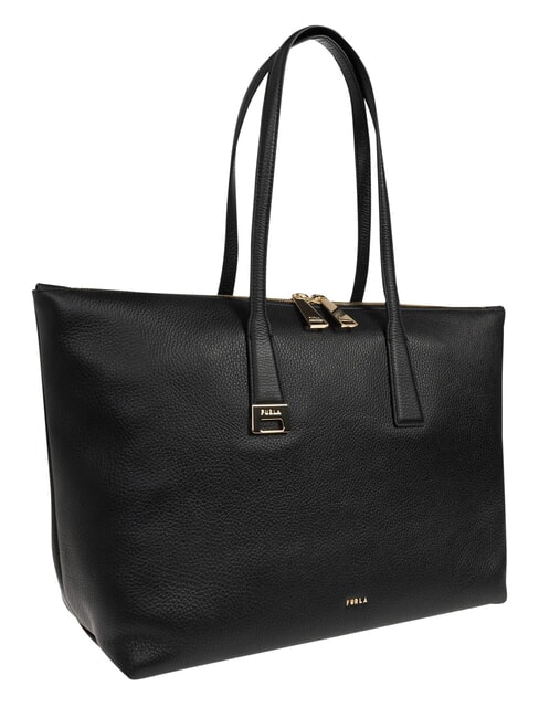 OLIVIA Leather shoulder shopping bag Black - Women&rsquo;s Bags