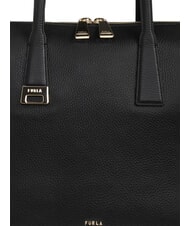 FURLA OLIVIA Leather shoulder shopping bag Black - Women&rsquo;s Bags - 6