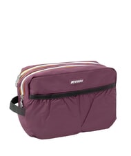 KWAY ALBAS Double zip beauty case with pockets violet mauve wine - Beauty Case - 2