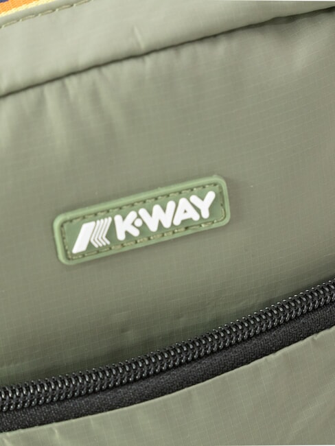 ERLOY Nylon bag with pocket green lichen - Over-the-shoulder Bags for Men