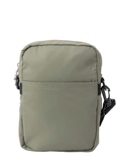 ERLOY Nylon bag with pocket green lichen - Over-the-shoulder Bags for Men