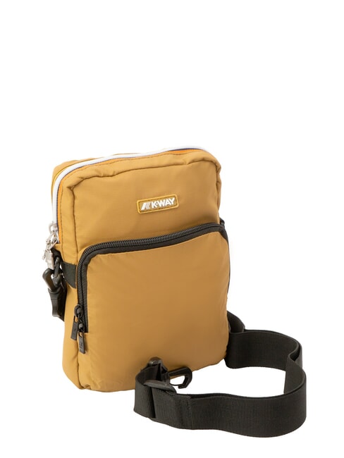 ERLOY Nylon bag with pocket brown bistre - Over-the-shoulder Bags for Men