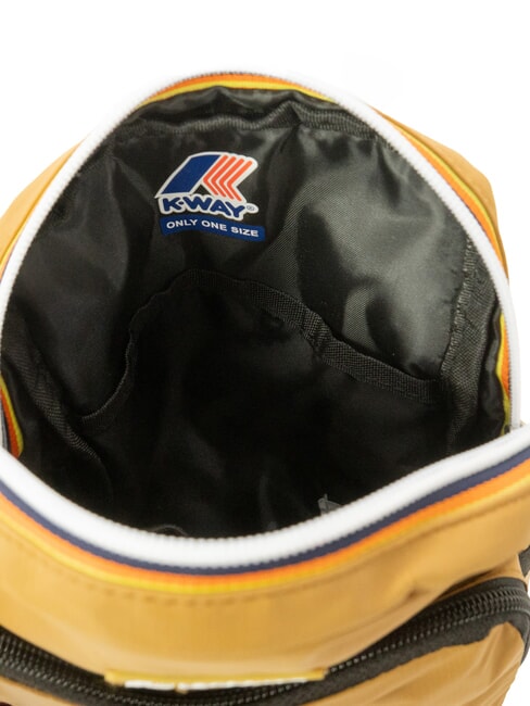 ERLOY Nylon bag with pocket brown bistre - Over-the-shoulder Bags for Men