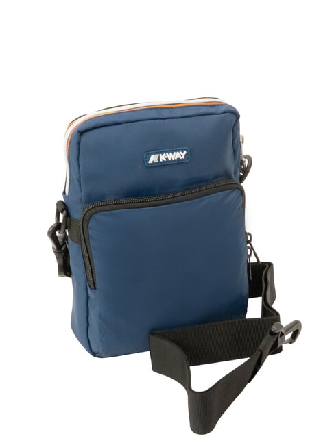 ERLOY Nylon bag with pocket blue insignia - Over-the-shoulder Bags for Men