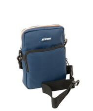 KWAY ERLOY Nylon bag with pocket blue insignia - Over-the-shoulder Bags for Men - 2
