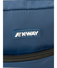 KWAY ERLOY Nylon bag with pocket blue insignia - Over-the-shoulder Bags for Men - 3