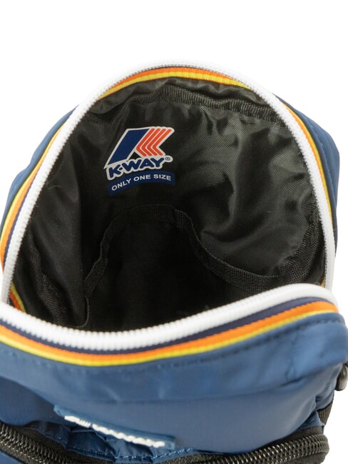 ERLOY Nylon bag with pocket blue insignia - Over-the-shoulder Bags for Men