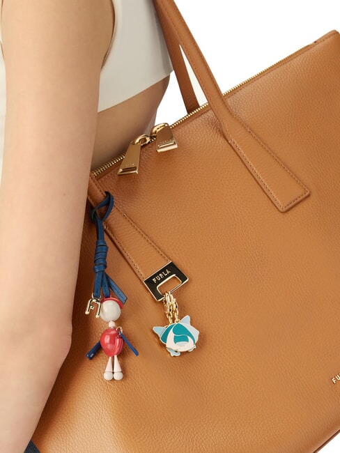 OLIVIA Leather shoulder shopping bag tobacco - Women&rsquo;s Bags