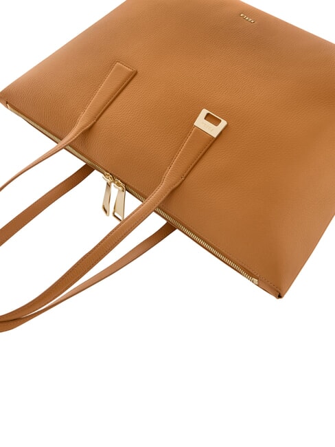 OLIVIA Leather shoulder shopping bag tobacco - Women&rsquo;s Bags