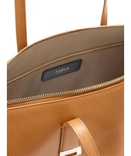 FURLA OLIVIA Leather shoulder shopping bag tobacco - Women&rsquo;s Bags - 6