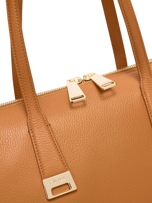 OLIVIA Leather shoulder shopping bag tobacco - Women&rsquo;s Bags