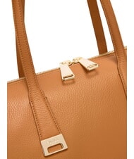 FURLA OLIVIA Leather shoulder shopping bag tobacco - Women&rsquo;s Bags - 7