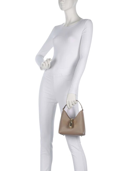 IRIDE Mini shoulder bag, in leather greige - Women&rsquo;s Bags