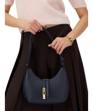 FURLA GOCCIA Hammered leather shoulder bag ink blue - Women&rsquo;s Bags - 2