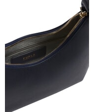 FURLA GOCCIA Hammered leather shoulder bag ink blue - Women&rsquo;s Bags - 6