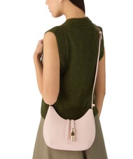 FURLA GOCCIA Hammered leather shoulder bag dusty pink - Women&rsquo;s Bags - 5