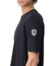 BLAUER HANSON Short-sleeved cotton T-shirt black - T-shirt - 3