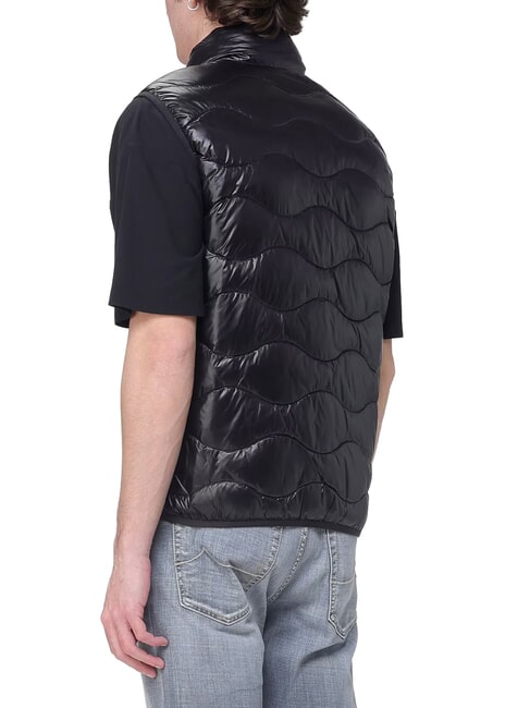 DANNY Padded vest without hood black/natural beige - Sleeveless jackets for men