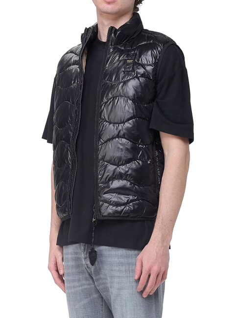 DANNY Padded vest without hood black/natural beige - Sleeveless jackets for men