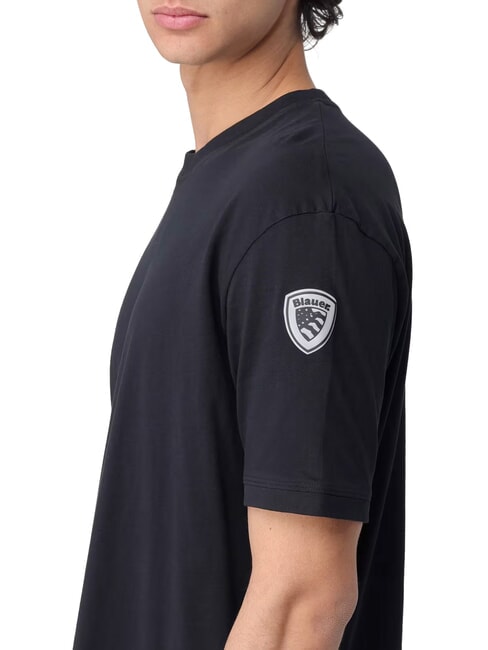 HANSON Short-sleeved cotton T-shirt black - T-shirt