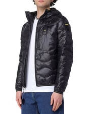 BLAUER WAVE Short padded down jacket with hood black - Men's down jackets - 4