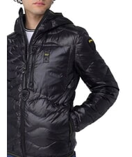 BLAUER WAVE Short padded down jacket with hood black - Men's down jackets - 5