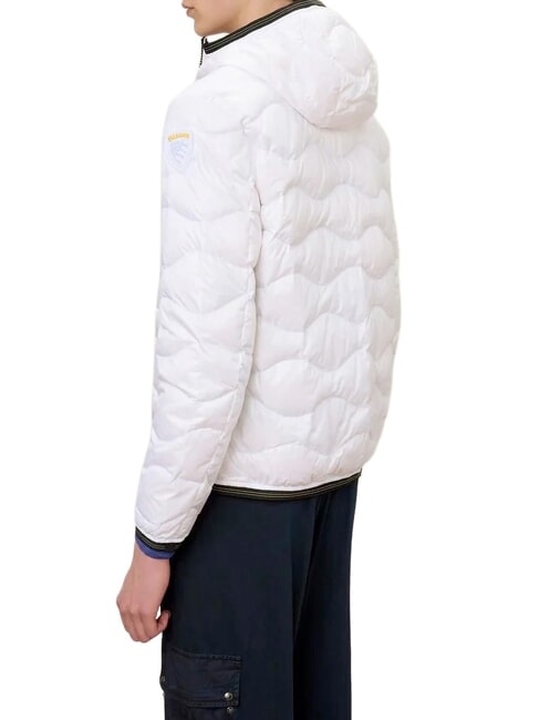 WAVE Short padded down jacket with hood optical white - Men's down jackets