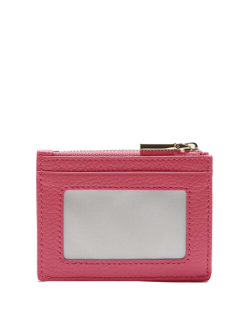 METALLIC SOFT Textured leather flat wallet rosewood - Women&rsquo;s Wallets