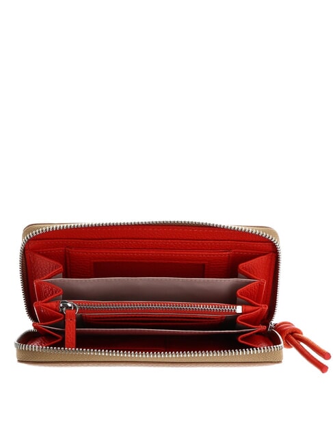 MYRTHA MAXI LOG Large zip-around leather wallet black / red - Women&rsquo;s Bags