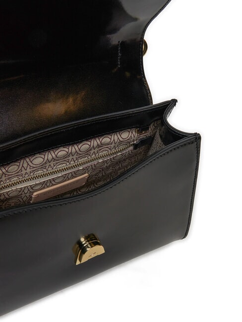 DEW SHINY CALF Handbag, with shoulder strap Black - Women&rsquo;s Bags