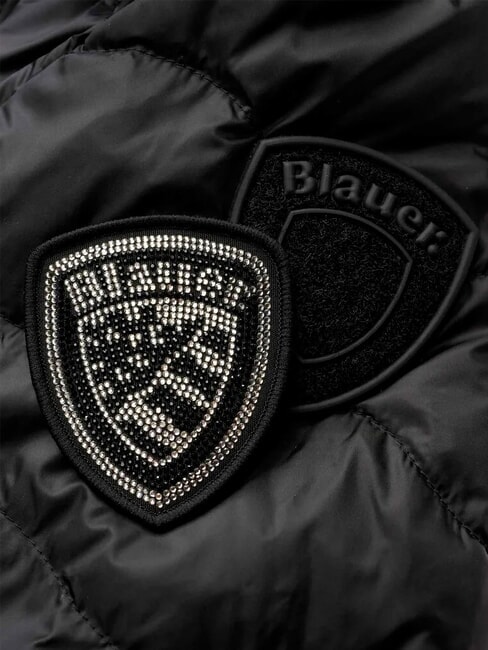 CAMELIA Short padded down jacket with hood black - Women's down jackets