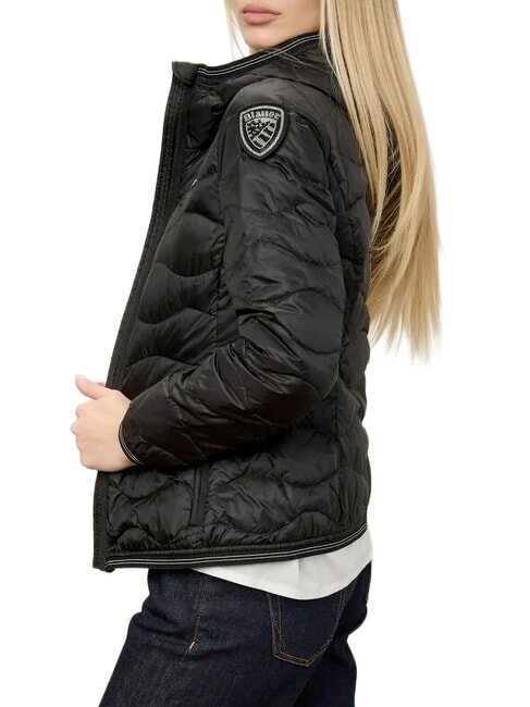 CAMELIA Short padded down jacket with hood black - Women's down jackets