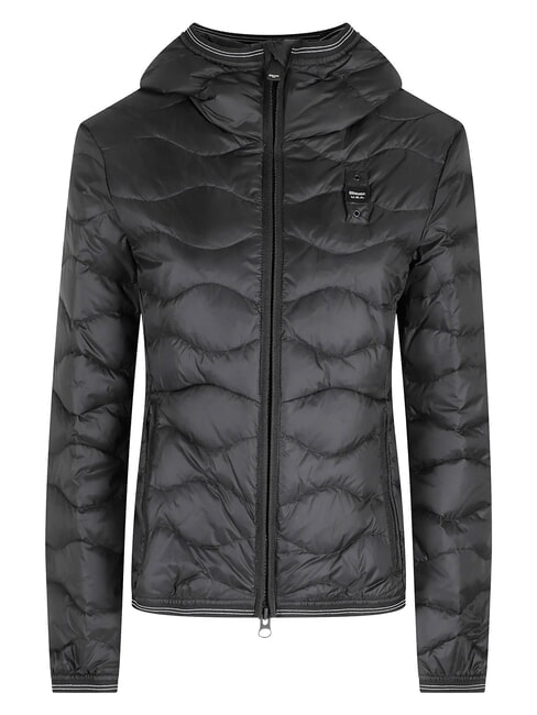 CAMELIA Short padded down jacket with hood black - Women's down jackets